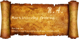 Martiniczky Andrea névjegykártya